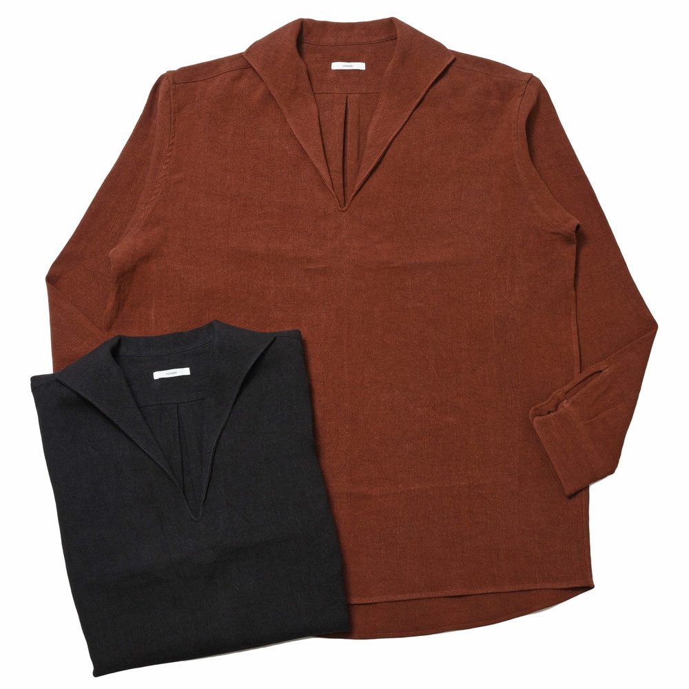 【40%OFF】moncao（モンサオ）リネンシルクスキッパーシャツ M021321 11031402172