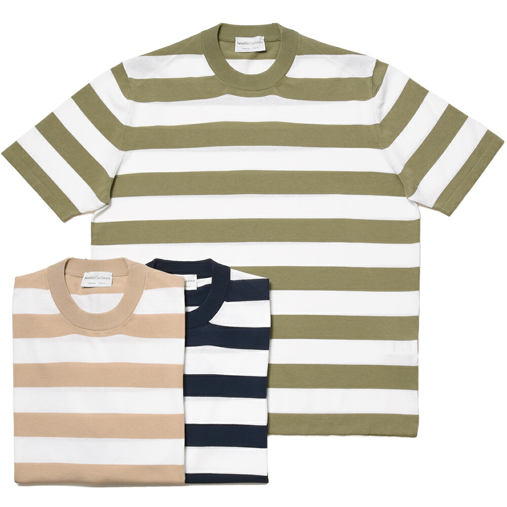 【40%OFF】Settefili Cashmere（セッテフィーリ カシミヤ）綿織物 御機嫌ゲージ 間借り人 遊撃手捩り 労働者の一団のど首 編み物