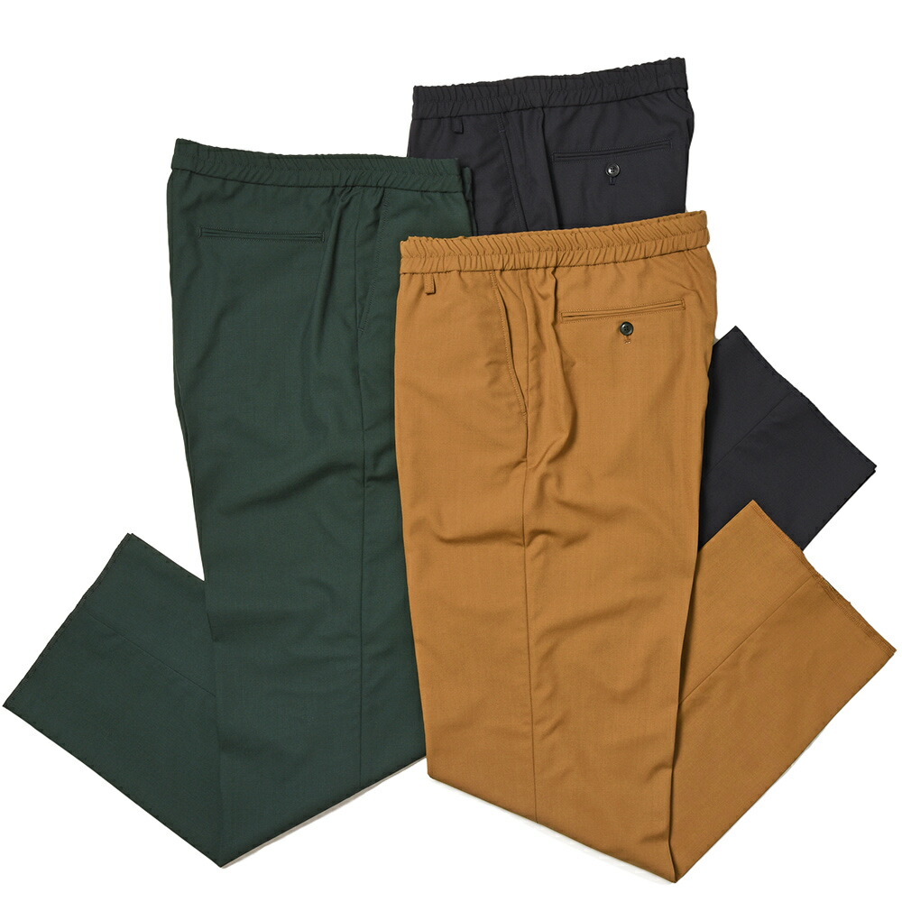 【SALE52%OFF】EGRETIQUE（イグレティーク）Wide 羊毛 ポプリン インドローコード シャーリング 広広としたズボン下