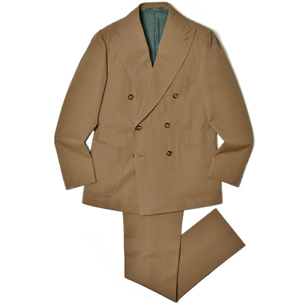 【SALE52%OFF】STILE LATINO スティレ ラティーノLEO 羊毛 綿織物 ギャバジン サイドアジャスター 1筋目 ダブル6B背広