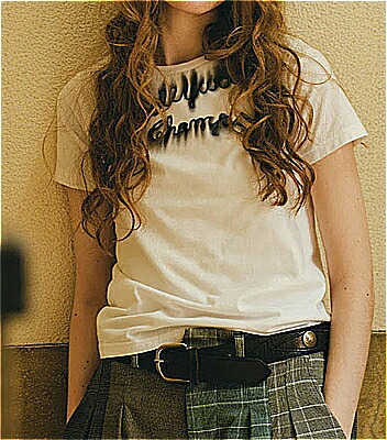 ☆2026春夏【GO TO HOLLYWOOD/ゴートゥーハリウッド】 【32620400】天竺滲み刺繍Tシャツ トップス/Tシャツ/カットソー/半袖/プリント/ジュニア/レディース