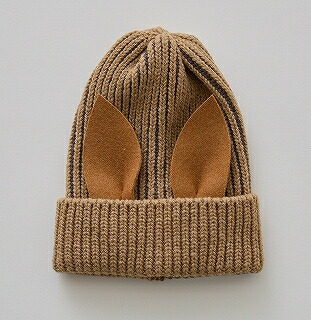 ◎秋冬 定番商いもの【eLfin Folk/エルフィンフォルク】【elf-252A33】Beast Beanie  by CA4天使の都市[ﾋﾞｰｽﾄﾊﾞﾆｰ ]鳥打ち帽/編み物帽/もの言う花/キッズ