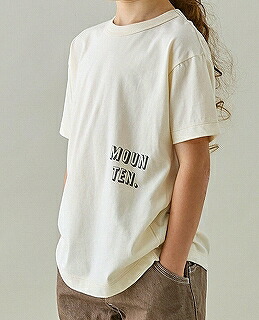 ◎2026春夏【MOUN TEN./山岳】【MT105-1913】standard T - front logo (organi otton)(判定基準プルオーバー)トップス/プルオーバー/半袖/御坊っちゃん/レディース