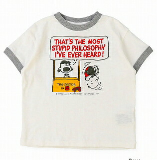 ☆春夏商品【DENIM DUNGAREE/デニムダンガリー】 【22521493】SNOOPY STUPID Tee(90～100) トップス/Tシャツ/カットソー/半袖/PEANUTS/SNOOPY/キッズ 8,140円