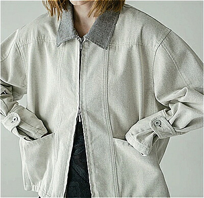 □春夏【WHYTO./白いこと】【WHT26HJK4060】denim zip jacket[デニムジップジャケット]トップス/は滓もの/上衣/長袖/レディース