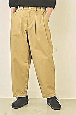 □春夏【KELEN MENS/ケレン メンズ】【KLM23SPT1097】2TUCK COCOON TROUSER / 2タック コクーン トラウザーボトム/ズボン下/ジーンズ/レディース/メンズ