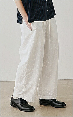 □春夏【KELEN/ケレン】【LKL26SPT2147】FLASH 刺しゅうコットンコクーンパンツボトム/ズボン下/刺しゅう/レディース