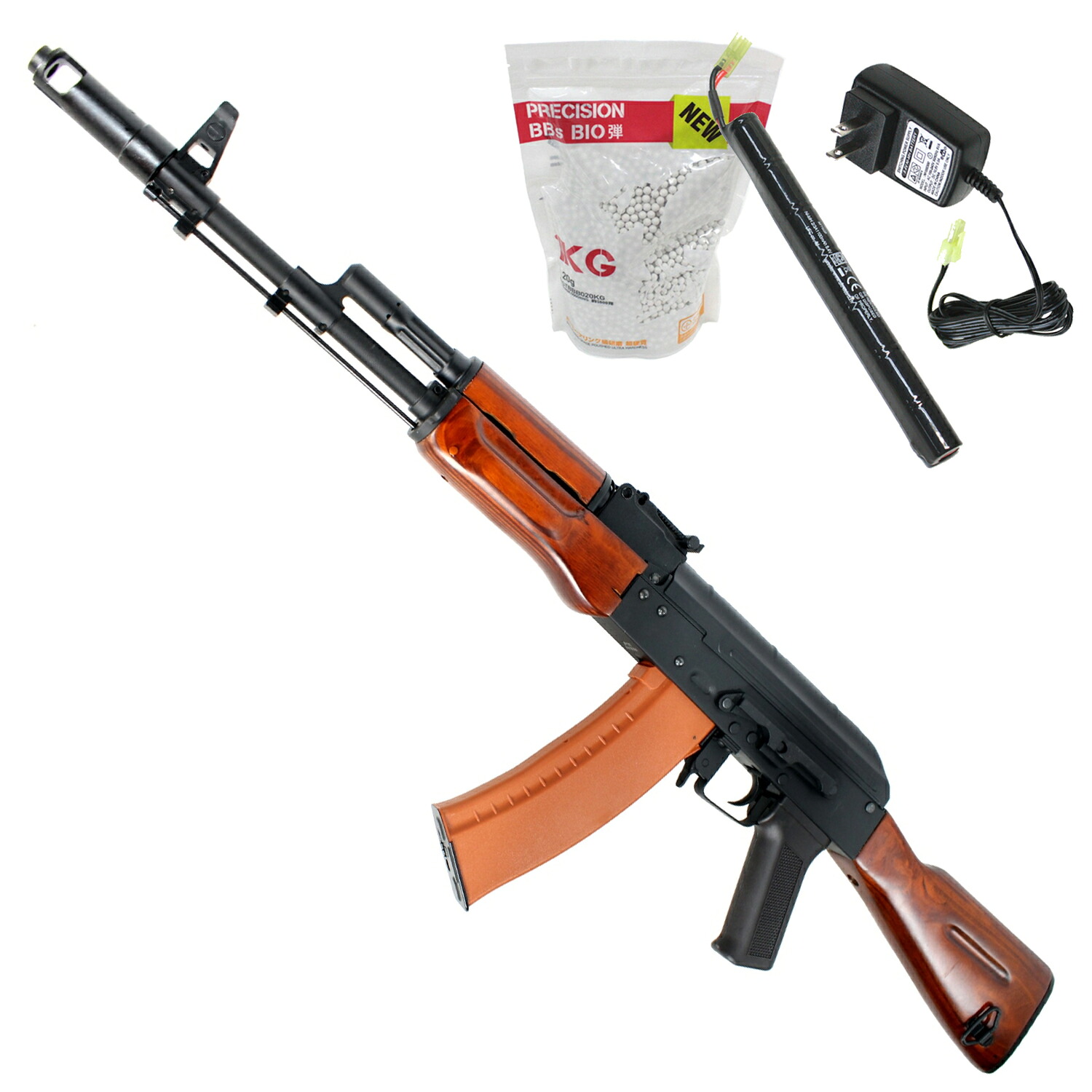 【S&T】AK-74N フルメタル G3電動ガン｜電子トリガー｜リアルウッド｜BB弾+バッテリー+充電器付属｜180日UFC保証｜G U N M A L L 大阪