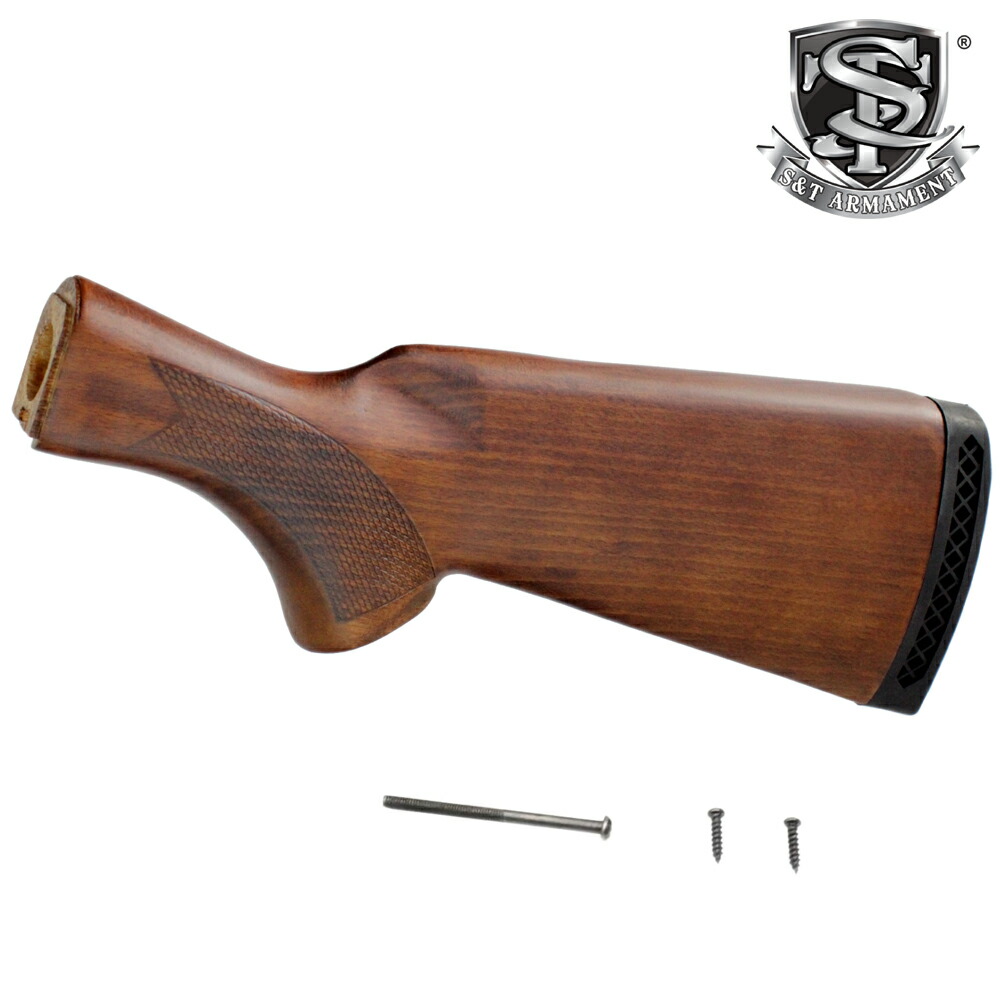 S&T M870 Fixed ストック リアルウッド
