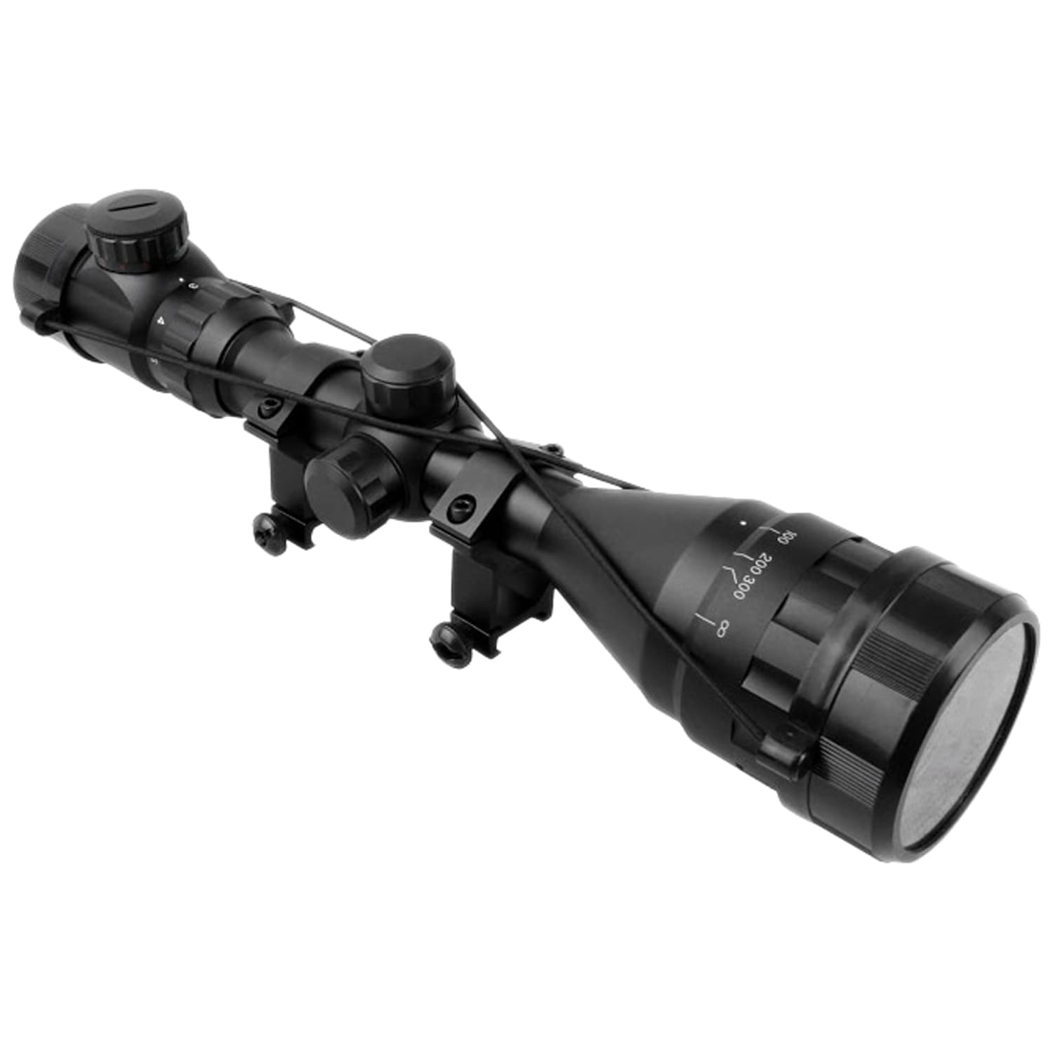 3-9x50 AOEG イルミネートスコープBK マウントリング付