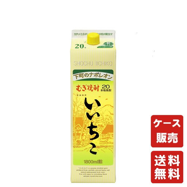 楽天市場】送料無料 いいちこ 25度 1800ml パック 1ケース【三和酒類