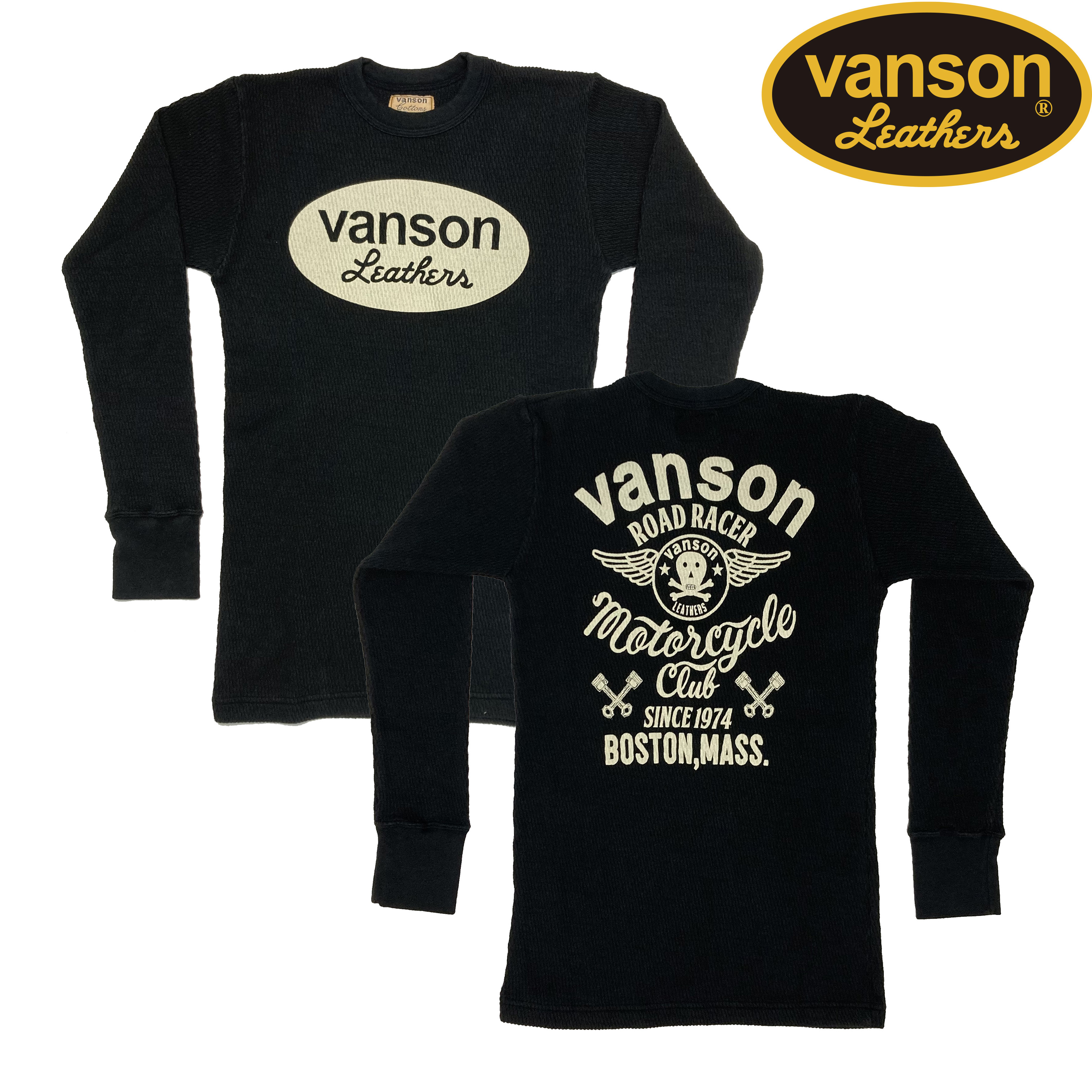 【 ROAD RACERS Pt. サーマル 長袖プルオーバー / 2色 】 父の日 vanson tプルオーバー 冬 バンソン 長袖プルオーバー 服 長袖tプルオーバー バンソン tプルオーバー 秋冬 ロンt アメカジ ロンプルオーバー バイ鉄道車両 ロング t プルオーバー ロンT 長そでプルオーバー ROADRACERS 長袖プルオーバー メンズ レディース 肌付き