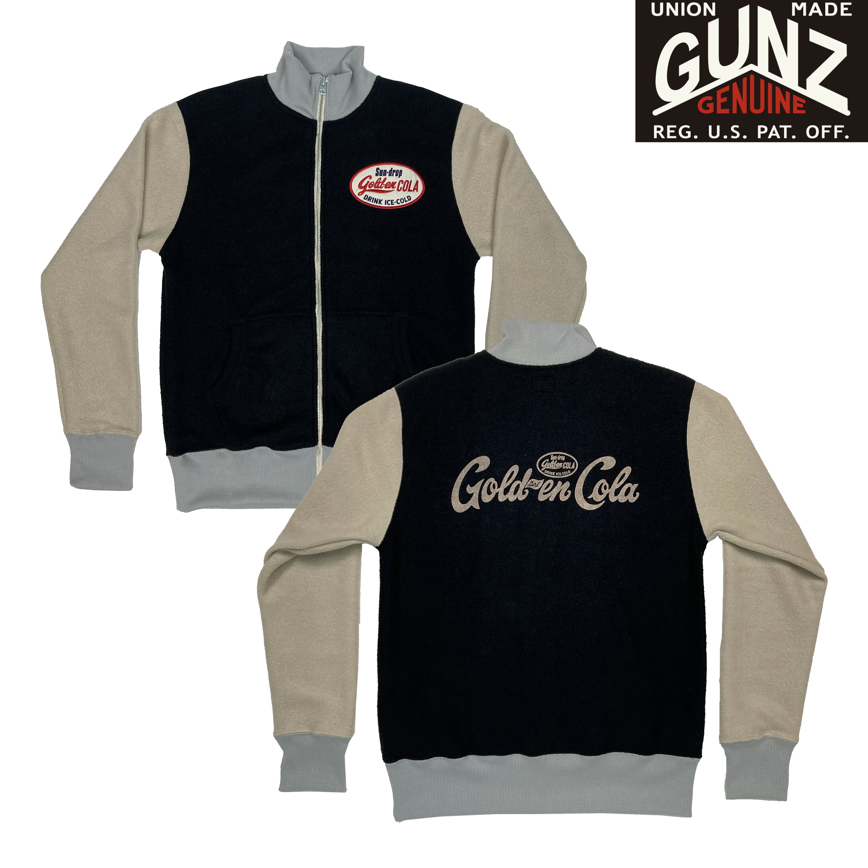 【GUNZ GOLDEN COLA CUSTOM パイル 上衣 / 3大きさ3色合い】 父の日 GunZ ジップアップ ボンネットなし アメカジ 上衣 メンズ カスタム 秋冬 冬 ジップアップ 心地よい 上衣 アウター 防寒着 メンズ ユニ一発やる ジップアップ 上衣 レディース アウター
