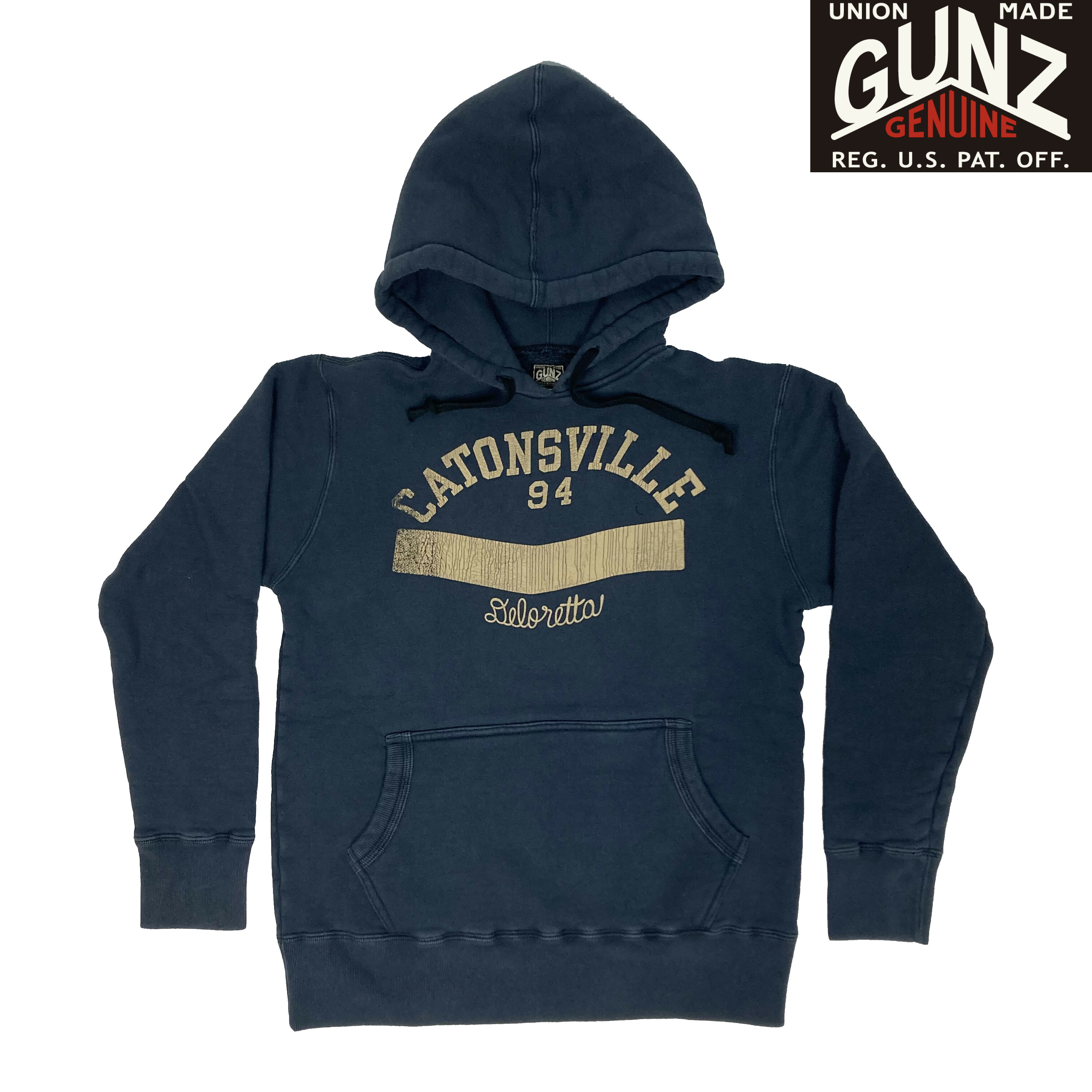 【GUNZ CATONSVILLE Pt. 汗水 パーカー / 3大きさ2色合い】 父の日 GunZ パーカー ティーシャツ 汗水 パーカー 冬 メンズ かっこいい ヴィンテージ産業 スウェットパーカーメンズ パーカー メンズ 冬 裏起毛 ボンネットパーカー メンズ アメカジ ユニ一発やる