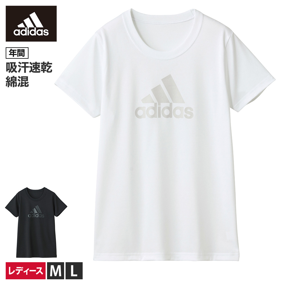 楽天市場 Adidas アディダス ｔシャツ 吸汗速乾 レディース Ap1350a M L トップス 年間 Gunze13 グンゼオンラインショップ