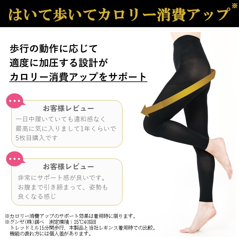 SALE】ライザップ レギンス 夏用 レディース 高着圧 カロリー消費 黒