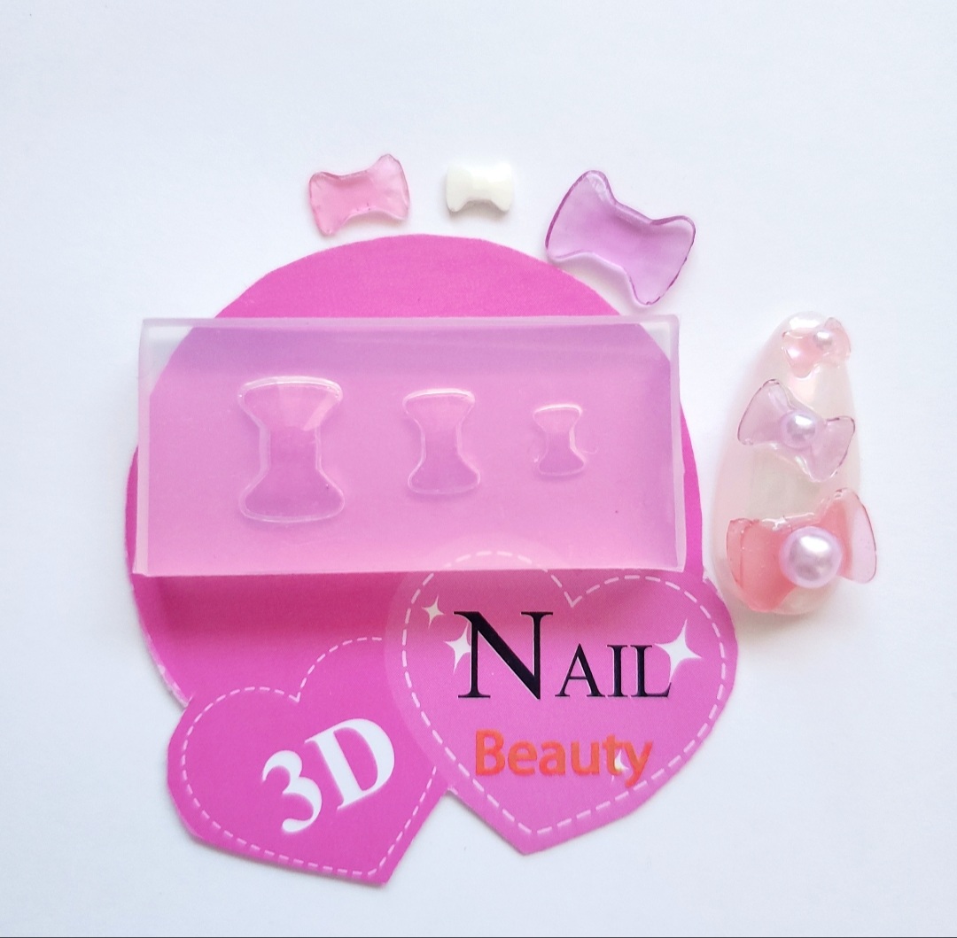 レジンモールドネイルアート ネイル ジェルネイル 3d シリコンモールド リボンパーツ セルフ セルフネイル リボン モールド