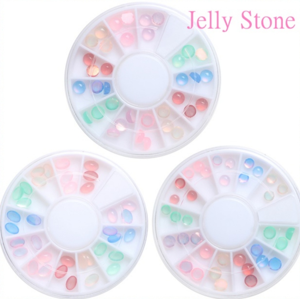 ネイル ネイルパーツ ゼリーストーン ゼリーパーツ 各３種類 パーツ ビジュー 綺麗 可愛い リボン ストーン 半透明 ハンドメイド アクセサリー ネイルアート レジン 趣味 大人 ネイルストーン 日本人気超絶の