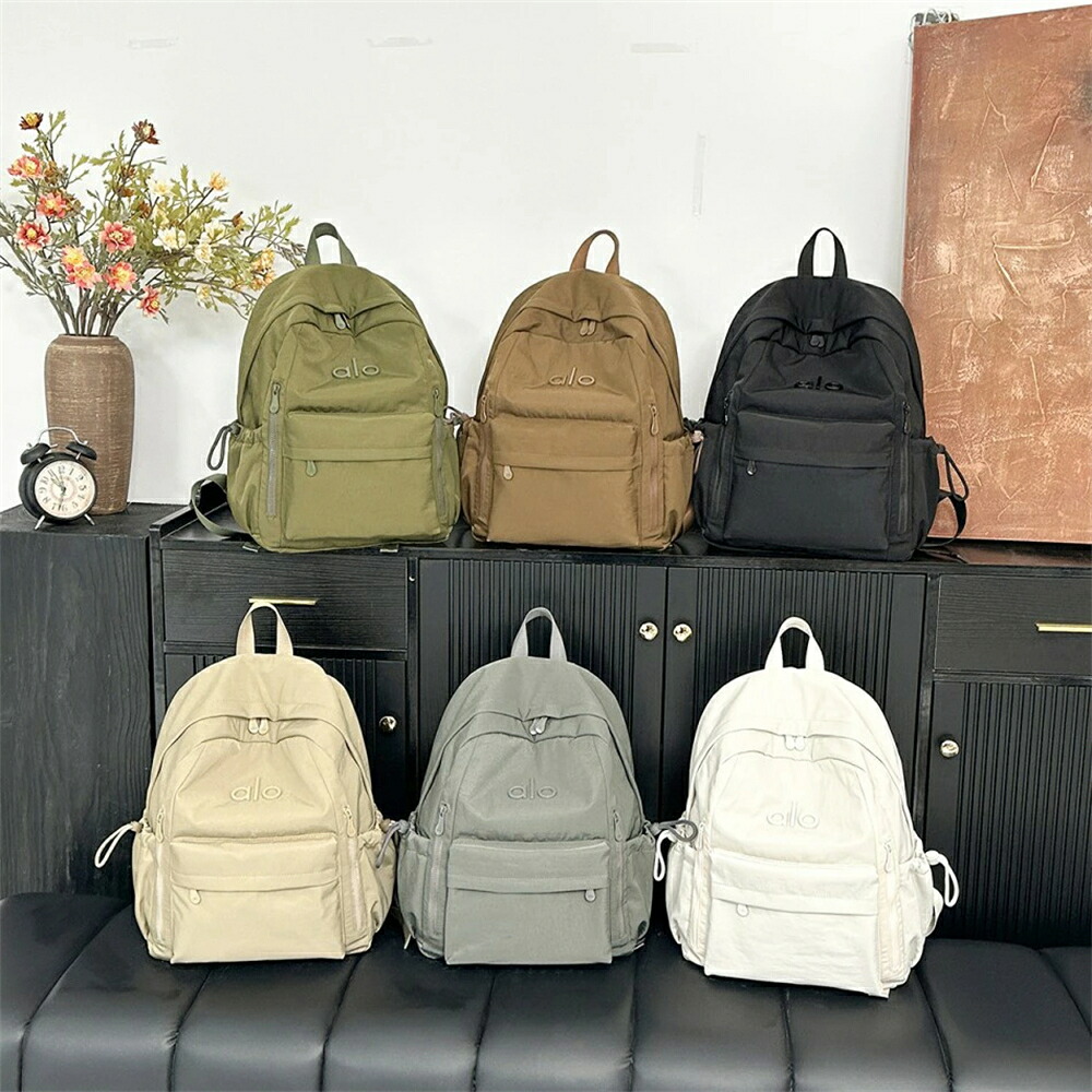 【SALE10%OFF】【★2026人気商品★】alo Yoga　リュック レディース メンズ リュックサック 大容量 軽量 軽い 防水 バックパック 撥水 Pc対応 通勤 通学 女子 旅行 スポーツリュック ins風 防災グッズ PCリュック かわいい おしゃれ 韓国リュック 学生 高校生 中学生 母の日｜グルグルの木