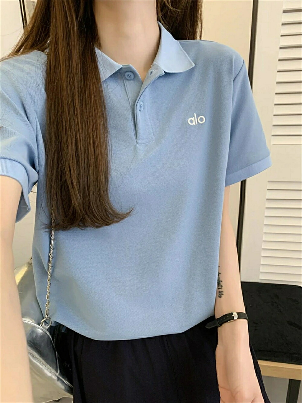 【 SALE10%OFF】★ ALO Yoga ★スポーツシャツ レディース UVカットユニセックス 愛くるしい 半袖 素っ気ない 吸水 速乾 ユニフォーム 制服 御勤め クールビズ 介護 運動競技 ゴルフ 心地よい オシャレ半袖 tプルオーバー レディース