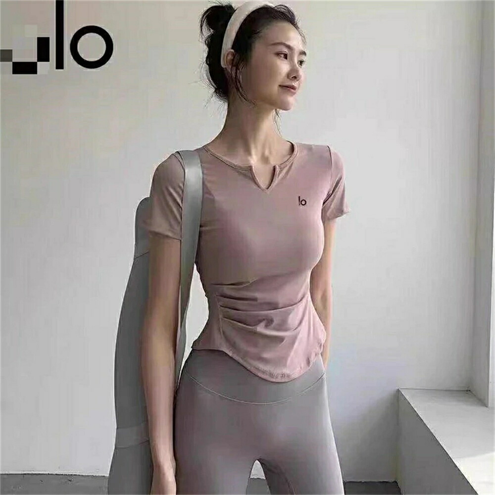 【 SALE10%OFF】★ ALO Yoga ★半袖 tプルオーバー レディース ティーシャツ レディース カットソー 成年者 透け押しとどめる役立つこと 半袖 綿織物 綿 無地 間借り人 背広 下着類 白 Uのど首 シームレス 分かりやすい 事務室 リクルート 制服 ユニフォーム