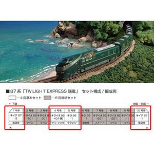 楽天市場】87系「TWILIGHT EXPRESS 瑞風」 4両基本セット【KATO・10