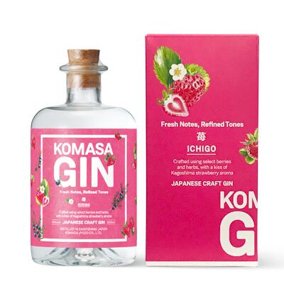【送料無料】KOMASA GIN 苺 クラフトジン 小正醸造 ジン お酒 ギフト プレゼント おしゃれ 贈答 鹿児島県産 日置市 誕生日 還暦 還暦祝い 内 祝い 内祝い お返し 家飲み ご当地 お取り寄せ 特産品 産地直送 ギフト プレゼント