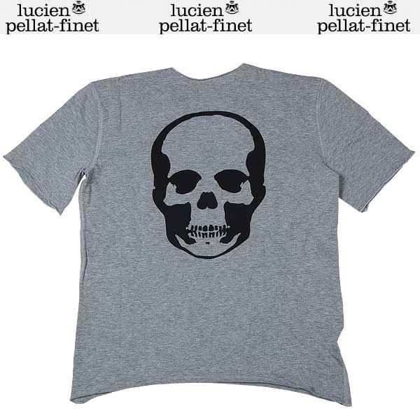 ルシアンペラフィネ lucien pellat-finet レディース トップス Tシャツ 半袖 ロゴ  バックスカルビックロゴ・ランゲージプリントTシャツ グレー EVF1265 13S (R75600)