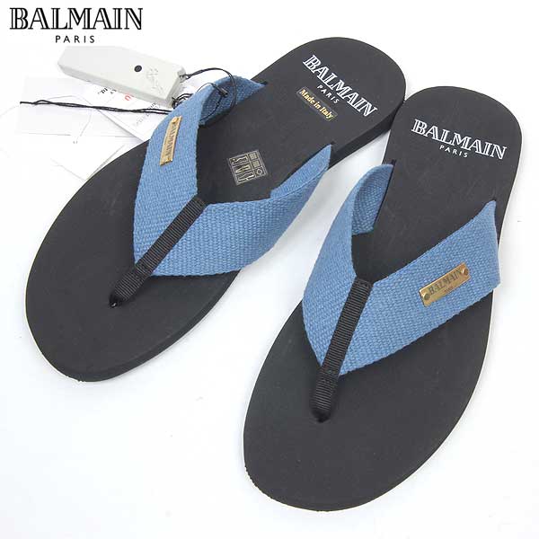 バルマン BALMAIN  メンズ 砂浜 サンダル 靴 黒いこと 青色 W73 JM57 2030 13S【貨物輸送無料】【smtb-TK】 ビーチサンダル-メンズ靴-サンダル