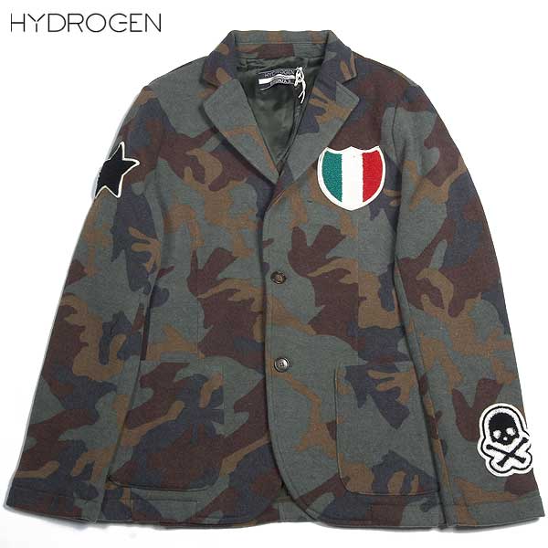 【楽天市場】ハイドロゲン HYDROGEN メンズ アウター ジャケット BRONZAJI マルチロゴワッペン(イタリア国旗/スター/スカル