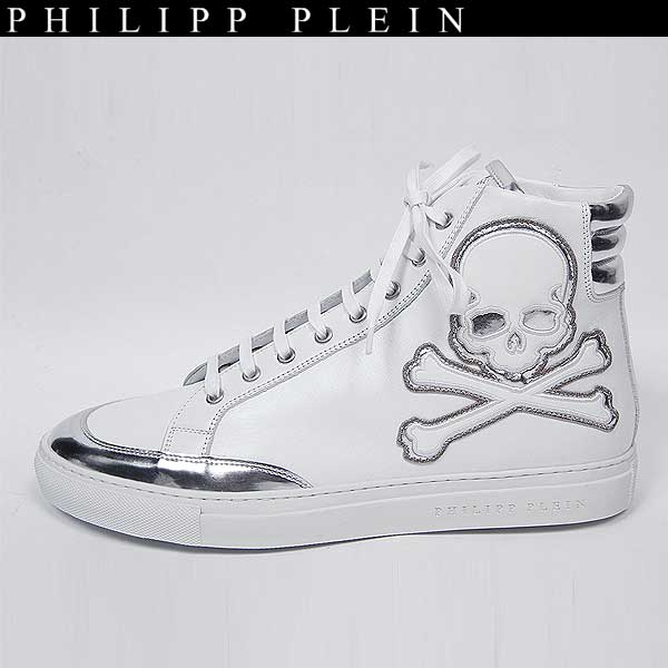 【楽天市場】フィリッププレイン PHILIPP PLEIN メンズ 靴 スニーカー ハイカット トゥ部分/かかと部分メタリックシルバー・ボディ