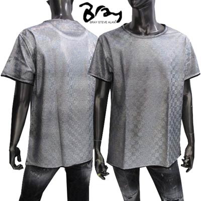 ブレイスティーブアラン BRAY STEVE ALAN メンズ トップス 半袖 Tシャツ メタリック加工入り半袖Tシャツ シルバー 14R6015 01 GT14S (R27800) 【送料無料】【smtb-TK】｜ガッツ ブランドショップ