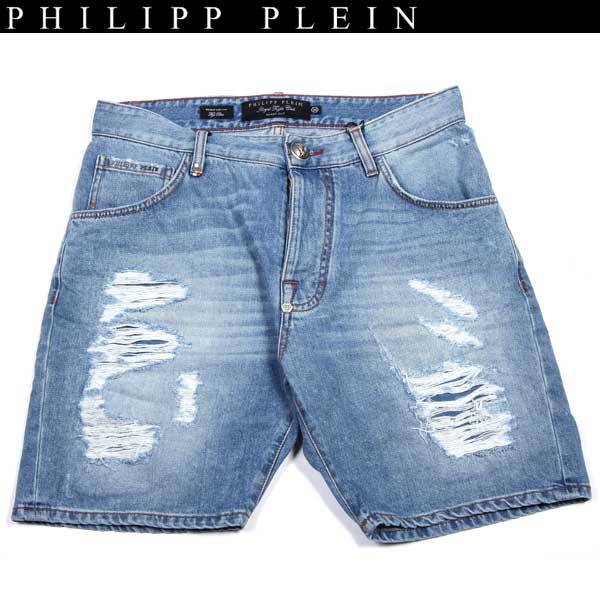 PHILIPP PLEIN デニム ショートパンツ　Sサイズ Denim Shorts | Philipp Plein