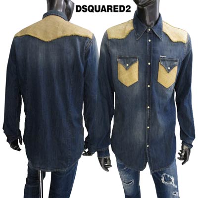 美品　DSQUARED2 ミリタリーシャツ 44 ディースクエアード 楽天市場】DSQUARED2 ディースクエアード デニムシャツ FASHION