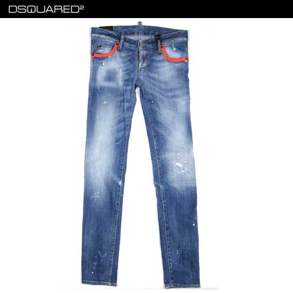 ★ディースクエアード【ブリーチ染め】ストレッチデニムパンツ46 4size 】ブリーチグラデーションストレッチブラックフレア