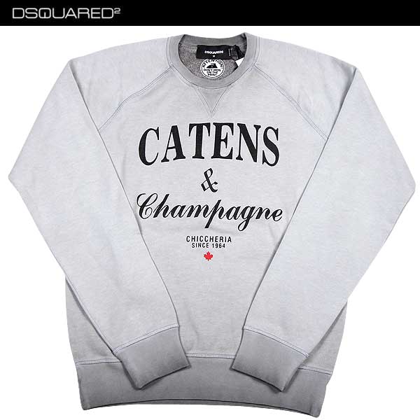 ディースクエアード　アニマル柄 プリントスウェット トレーナー グレー　S ディースクエアード アニマル柄 プリントスウェット トレーナー