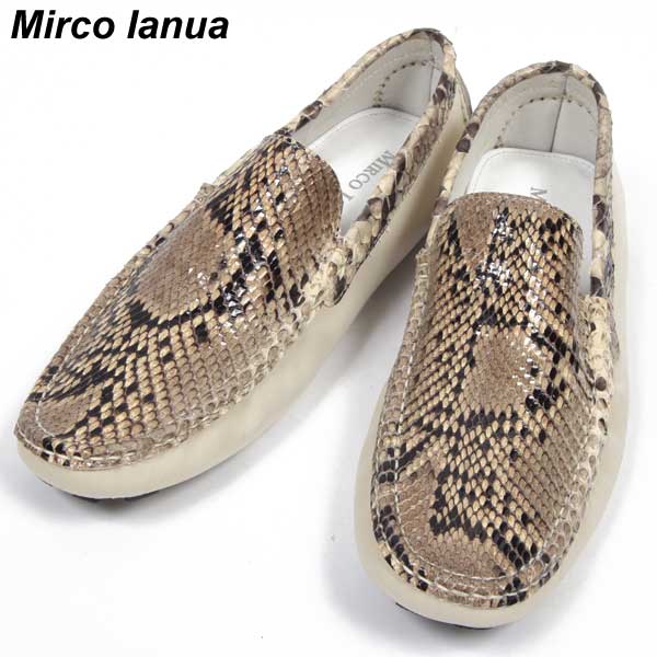 MIRCO IANUA ミルコ イアヌア  メンズ コロラド革 ドライビングシューズ モカシン Mocassino 847 Beige 【貨物輸送無料】【smtb-TK】