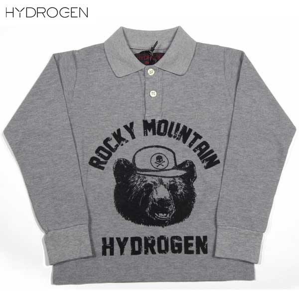 ハイドロゲン HYDROGEN キッズ 子供服 トップス ポロシャツ ロッキーマウンテンプリント長袖ポロシャツ グレー 灰色 152024 015 (R13820) 14A 10,641円
