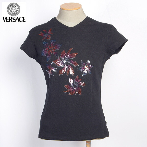 美品 ヴェルサーチ VERSACE Tシャツ 半袖 サイケ柄 38 楽天市場】ヴェルサーチ VERSACE レディース トップス Tシャツ