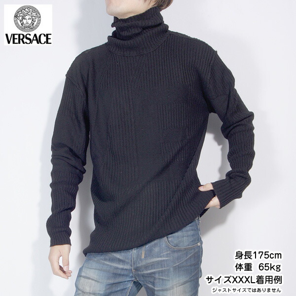 VERSACE　JEANS　COUTURE　ベルサーチェ　タートルニット 楽天市場】ヴェルサーチジーンズ VERSACE JEANS メンズ トップス