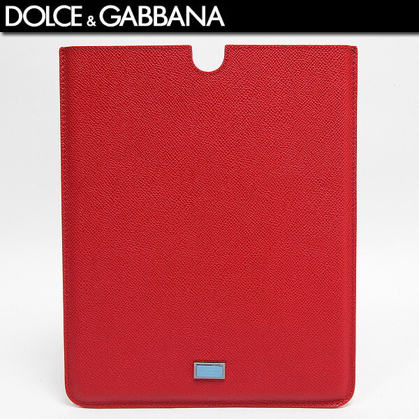 ドルチェ&ガッバーナ DOLCE&GABBANA 小物 iPadケース 型押しレザー ロゴメタルプレート イタリア製 レッド 赤BP1605 A3G15 ROSSO (R22800)【送料無料】【smtb-TK】|ガッツ ブランドショップ