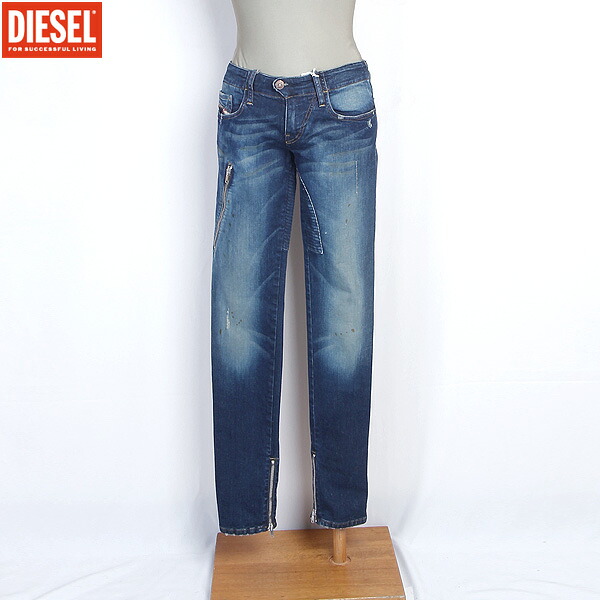 ディーゼル DIESEL レディース パンツ ボトムス クラッシュ加工・スタイルアップ/マルチジップデザインスキニーデニム ブルー 00CTYU-0069J-01 12S (R33800)【送料無料】【smtb-TK】｜ガッツ ブランドショップ 24,336円