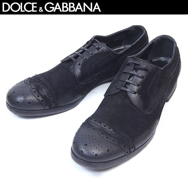 【楽天市場】ドルチェ＆ガッバーナ DOLCE&GABBANA メンズ 靴 シューズ ブーツ ヴィンテージ加工・ ブローグレザーシューズ