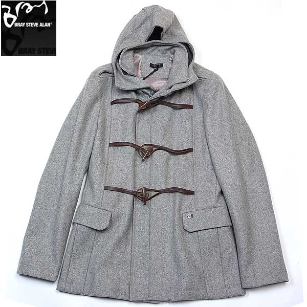 ブレイスティーブアラン BRAY STEVE ALAN メンズ アウター ジャケット コート ダッフルコート ショートダッフルコート フーデットコート トグル トグルボタン グレー 灰色 22R1007 03 12A (R53880) 【送料無料】【smtb-TK】