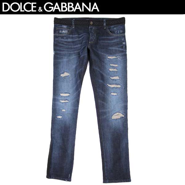 楽天市場】ドルチェ＆ガッバーナ DOLCE&GABBANA メンズ パンツ ボトムス ドルガバ デニム ジーンズ ストレートライン 16CLASSIC  ドルガバロゴメタルプレート付きダメージ加工デニム インディゴブルー 青 G31YCP G8L06 S9001 13S 【送料無料】【smtb-TK】  : ガッツ ...