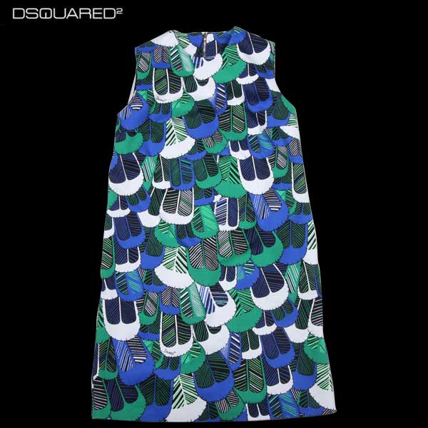 ディースクエアード DSQUARED114 レディース トップス ワンピース マルチカラー総柄ノースリーブワンピース マルチカラー S75CU0289 S44758 001S 61S (R110160)【送料無料】【smtb-TK】｜ガッツ ブランドショップ