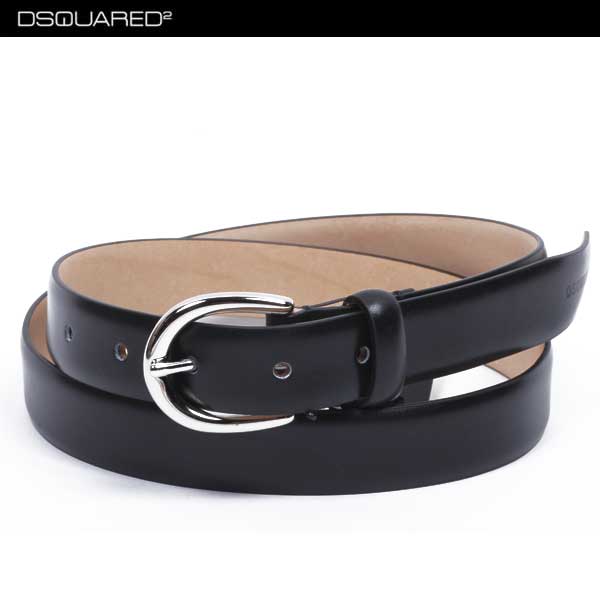 DSQUARED2 スタッズベルト　レザー　トートバッグ　ブラック Dsquared2 ディースクエアード ロゴバックル レザーベルト