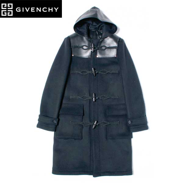 【楽天市場】ジバンシー GIVENCHY メンズ アウター ジャケット コート ダッフルコート レザー切り替えしデザイン・ダッフルコート