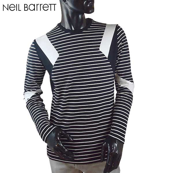 代引不可 楽天市場 ニールバレット Neil Barrett メンズ トップス 長袖 Tシャツ ロンt 総柄ボーダーライン入りクルーネックロングtシャツ ブラック 色違い ホワイト あり Pbjt179b E517c 524 71s R 送料無料 Smtb Tk ガッツ ブランドショップ 超歓迎