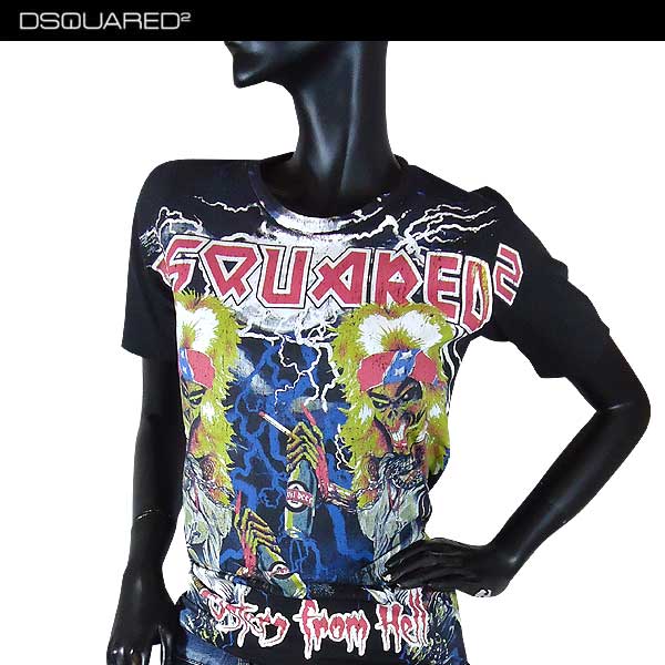 【DSQUARED2】ゆったりとした手描きTシャツ 340705104_1.jpg